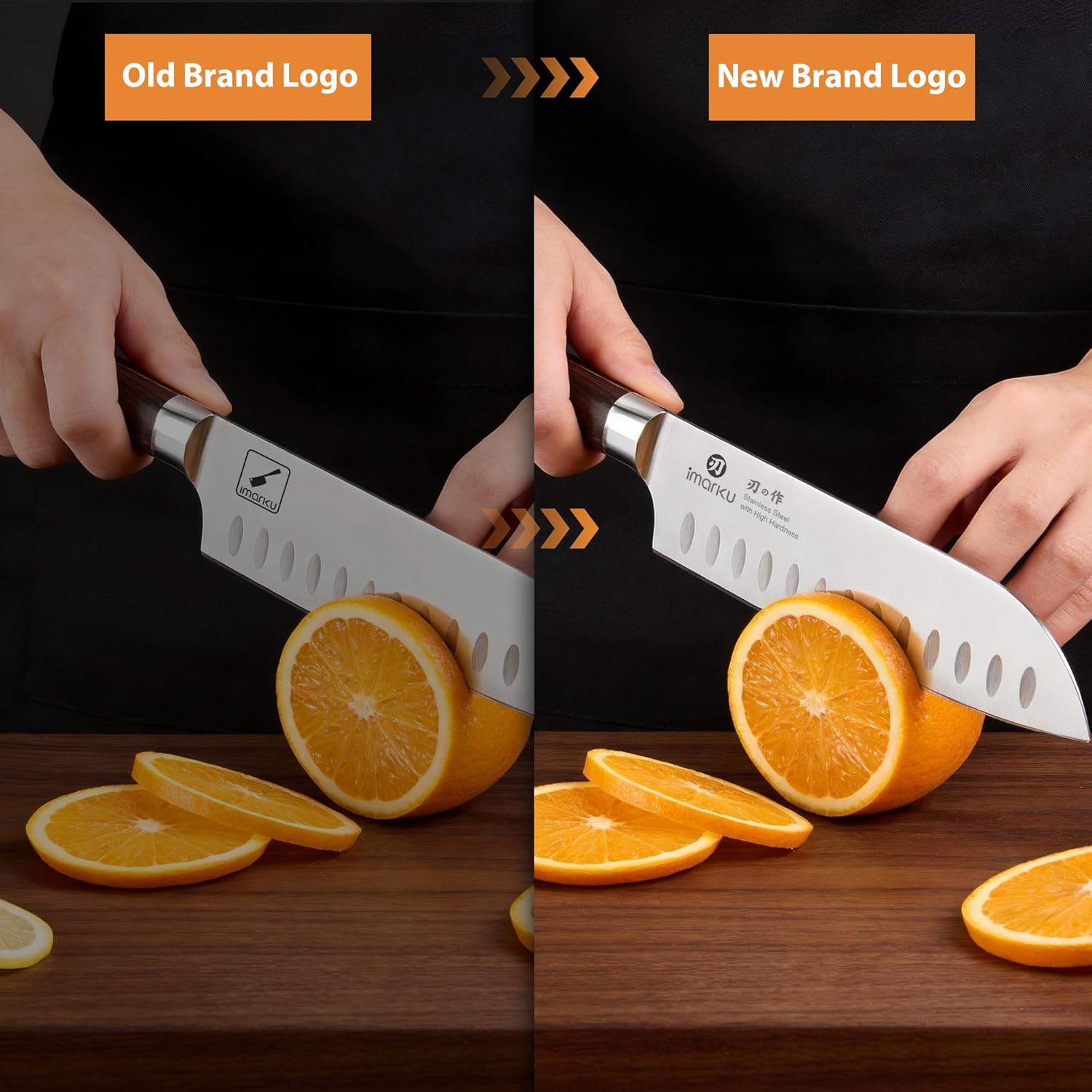 imarku Chef Knife 7 Inch Kitchen Knife Ultra Sharp Santoku Knife - High Carbon Japanese Chefs Knife, Kitchen Gadgets 2025, Apartment Essentials, Birthday Gifts for Him Her, Best Gifts for Women Men - Image 6