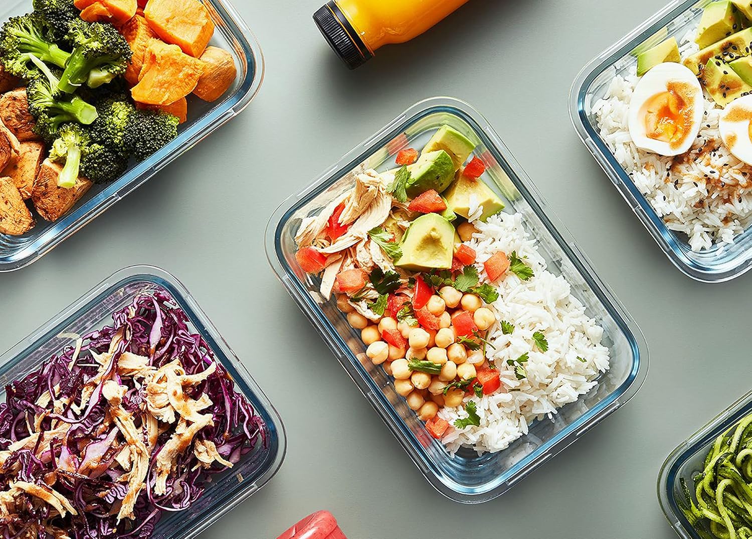 M MCIRCO [5-Packs, 36 Oz Glass Meal Prep Containers with Snap Locking Lids Glass Food Containers,Airtight Lunch Container,Microwave, Oven, Freezer and Dishwasher (4.5 Cup) - Image 5